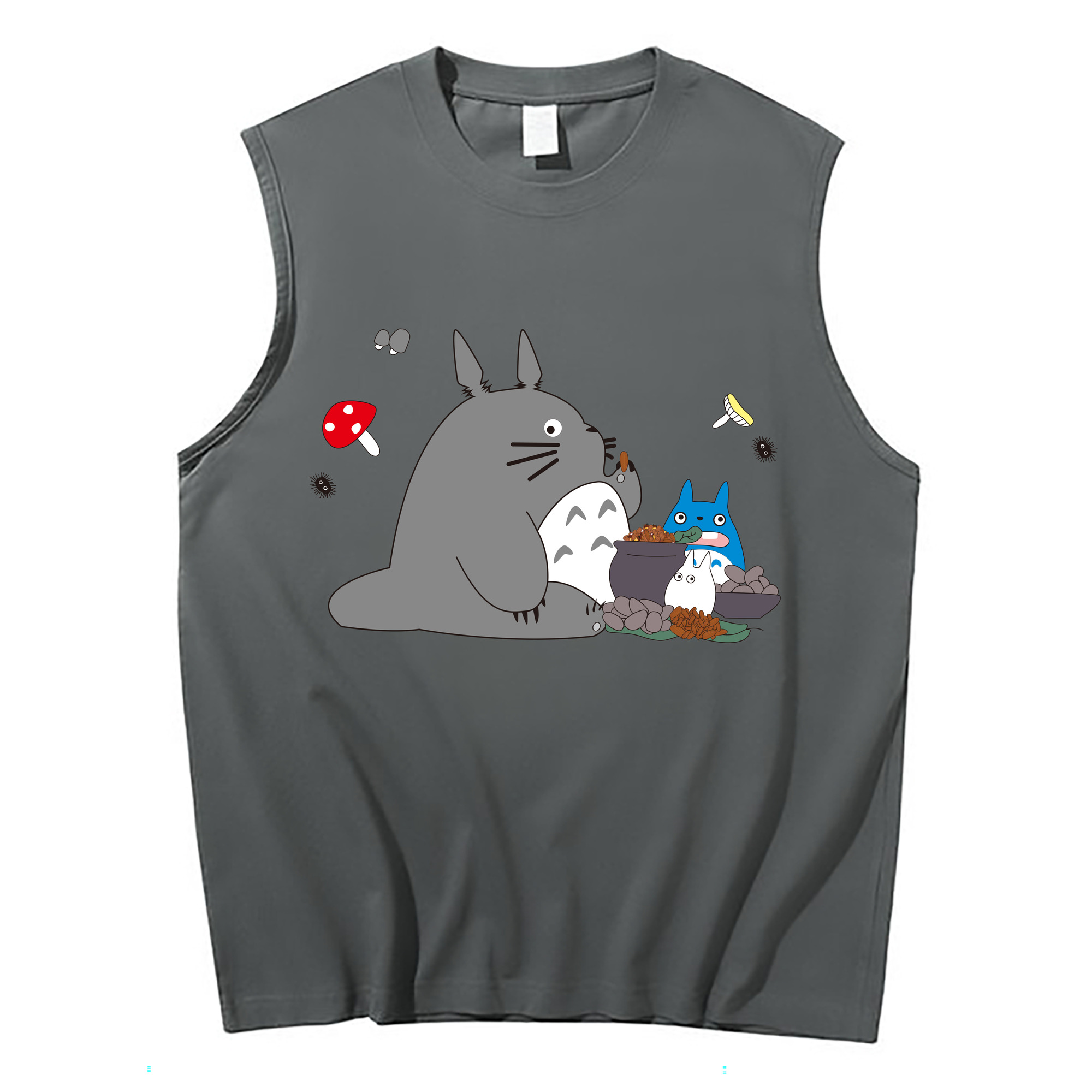 （画像用） となりのトトロ 草壁メイ 草壁サツキ My Neighbor Totoro Satsuki Kusakabe Mei Kusakabe コットン100％タンクトップ（フロントプリント）